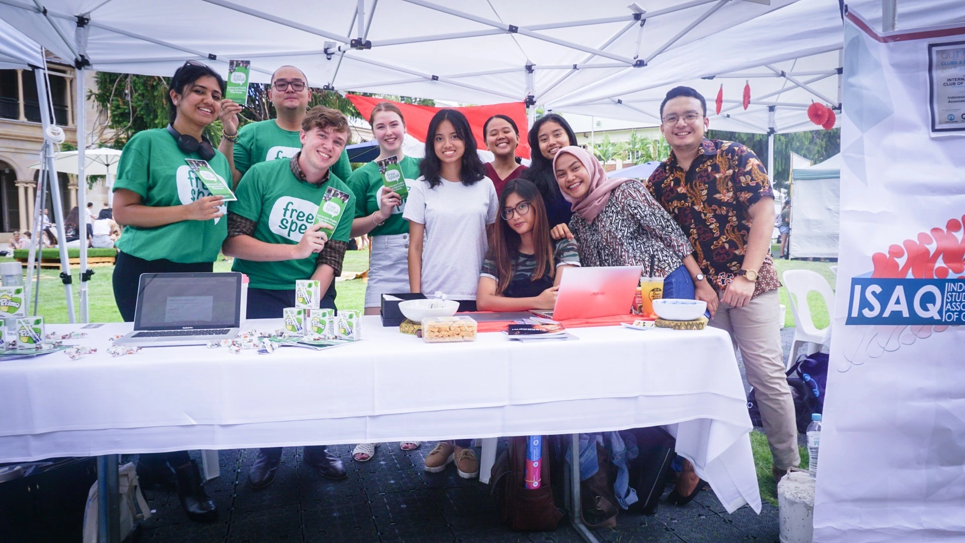 Student clubs promoting their organisations at University O-week.